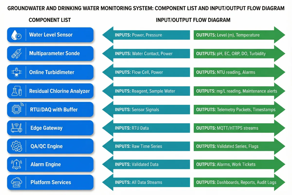 Component Parts List and Function Diagram