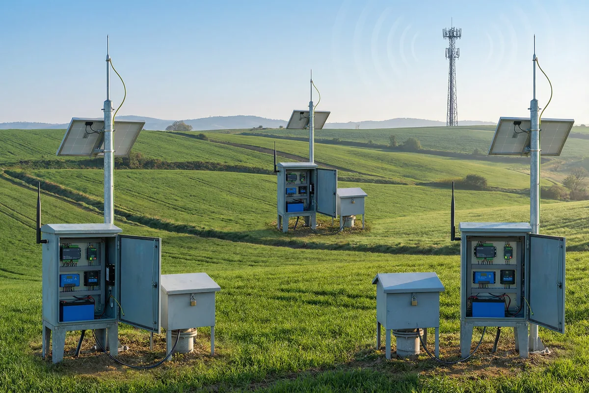 Rural groundwater monitoring wells with solar power