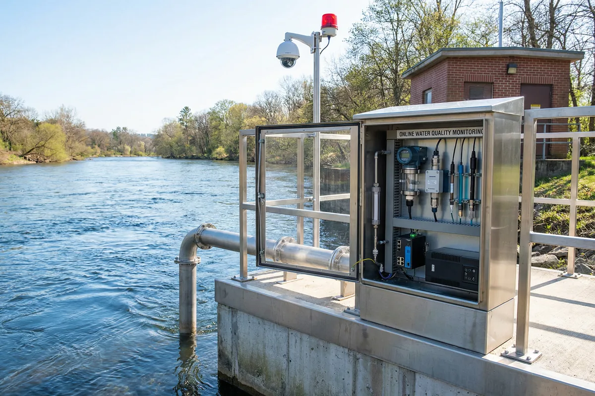 Drinking water intake river monitoring station