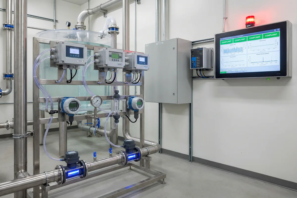 Distribution outlet monitoring station