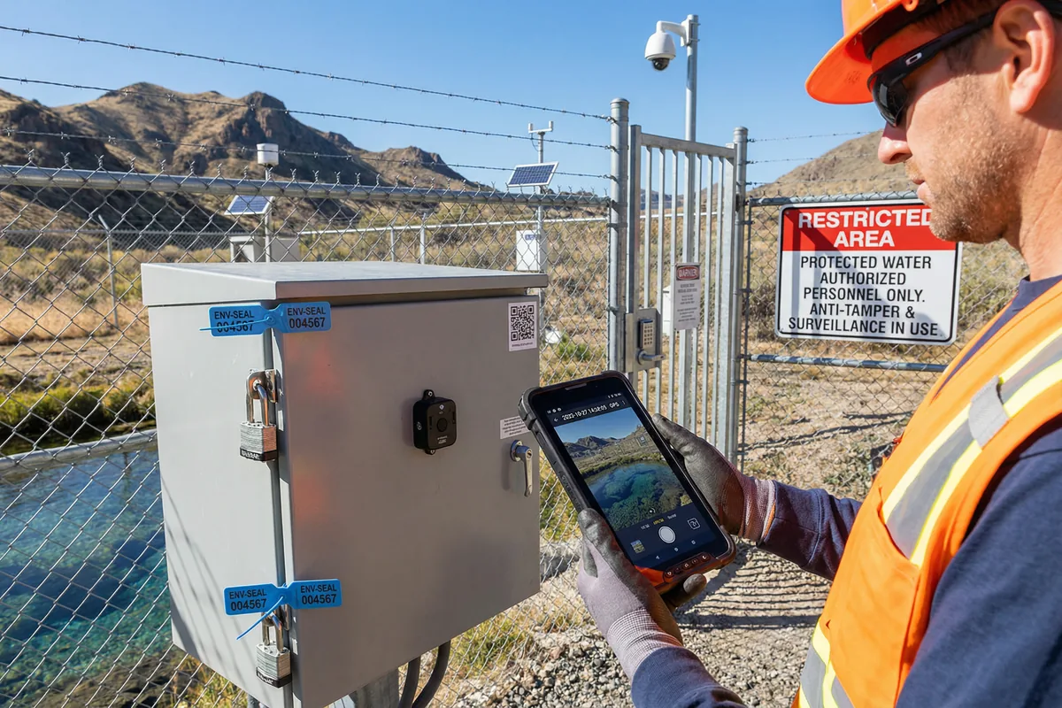 Remote protected water source zone with anti-tamper monitoring